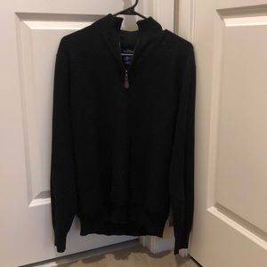 Black Quarter Zip Sweater